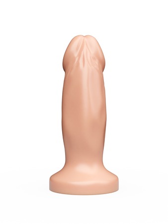 Телесная анальная пробка-фаллос - 12 см.